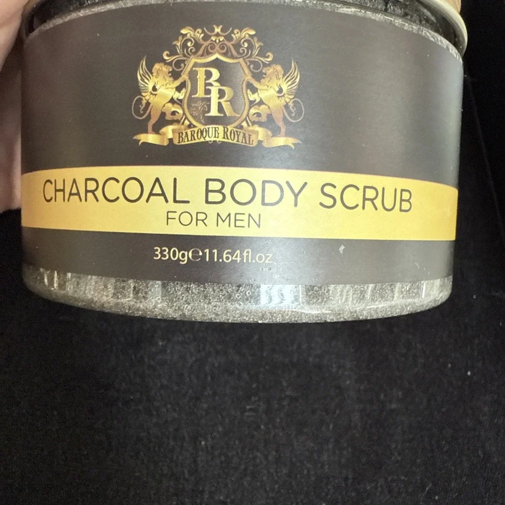Baroque Royal Charcoalnody Scrub 11.64oz Exfoliating‎ Body Scrub For Men 4203
